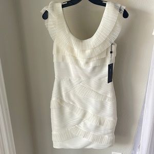 BCBG white dress. Size 4. New with tags.
